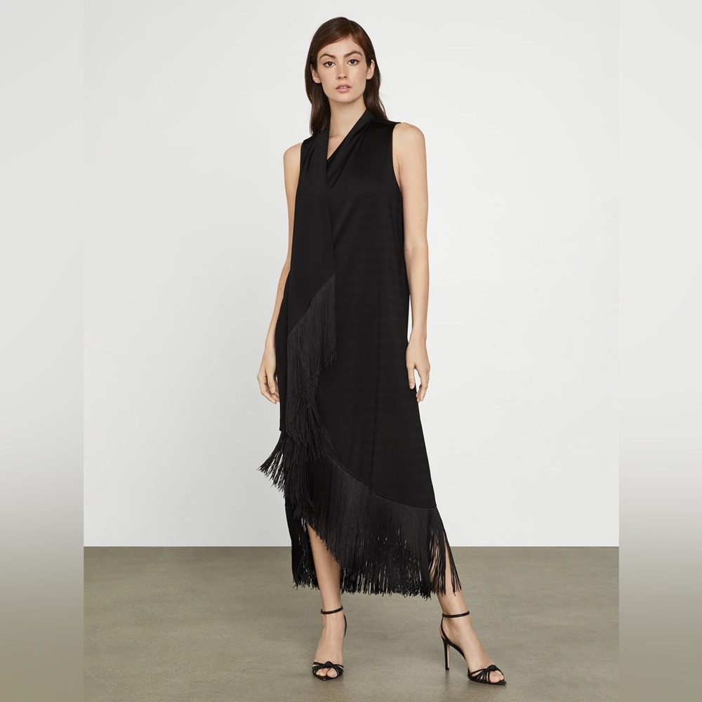 BCBG Asymmetric Fringe Dress NWT